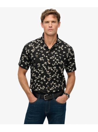 SUPERDRY - Short Sleeve Beach Shirt F8M BLACK PETAL