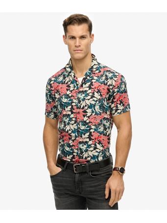 SUPERDRY - Merchant Hawaiian Shirt F4O KARASHISHI NAVY
