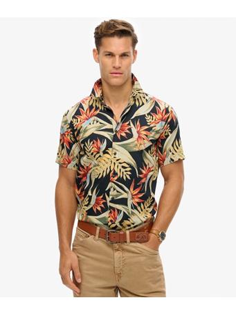 SUPERDRY - Hawaiian Printed Shirt F7V BIRDS OF PARADISE