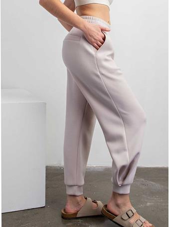 RAE MODE - Women's Modal Poly Span Scuba Jogger Pants CREAM