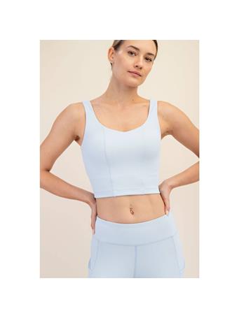 RAE MODE - Nylon Rib V Neck Tank BABY BLUE