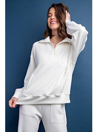 RAE MODE -  Long Sleeve 1/4 Zip CREAM