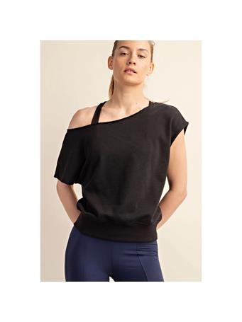 RAE MODE - Off The Shoulder Sleeveless Sweatshirt BLACK