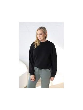 RAE MODE - Sonja Scuba Mock Neck Pullover BLACK