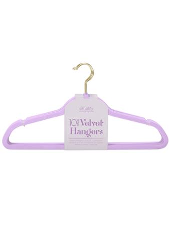 KENNEDY INTERNATIONAL - Velvet Hangers - 10 Pack LAVENDER