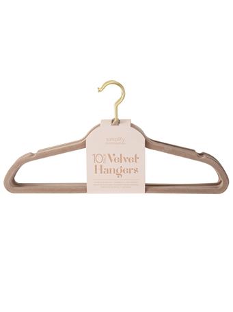 KENNEDY INTERNATIONAL - Velvet Hangers - 10 Pack TAUPE