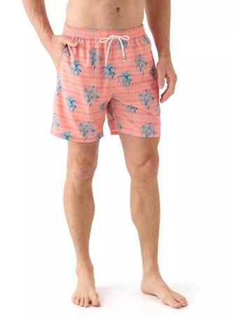 OCEAN CURRENT - Men's Smudge Volley Swim Shorts CORAL