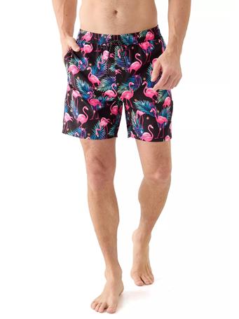 OCEAN CURRENT - Travis Printed Volley Swim Trunks BLACK
