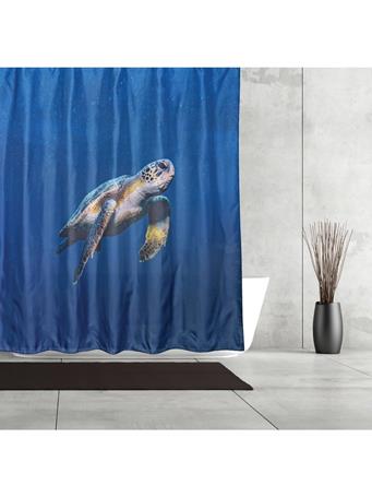 MODA AT HOME - Sea Turtle Shower Curtain BLUE