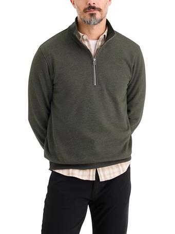 DOCKERS - Quarter Zip Fleece HTR OLIVE