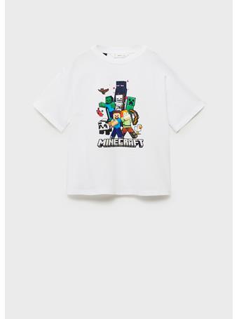 MANGO - Minecraft Cotton T-shirt IVORY