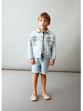 MANGO - Denim Bermuda Shorts With Drawstring BLUE