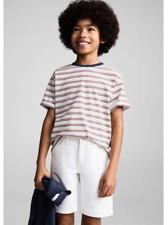 MANGO - Striped Cotton T-shirt IVORY