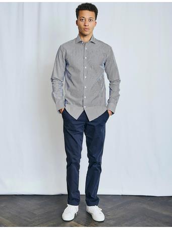 BRUUN & STENGADE - Mcdonald Modern Fit Shirt NAVY WHITE