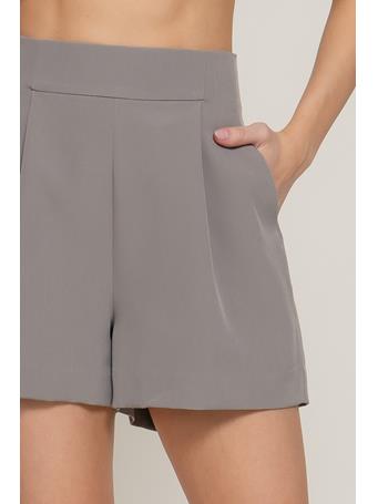 ACTIVE BASIC - Front Pleat Short Pants GREY