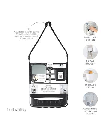 KENNEDY INTERNATIONAL - Deluxe Flex  Shower Caddy MATTE BLACK