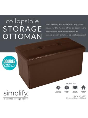 KENNEDY INTERNATIONAL - Collapsible Storage Ottoman CHOCOLATE