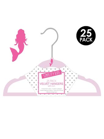 KENNEDY INTERNATIONAL - Kids Velvet Hangers - 25 Pack BLUSH