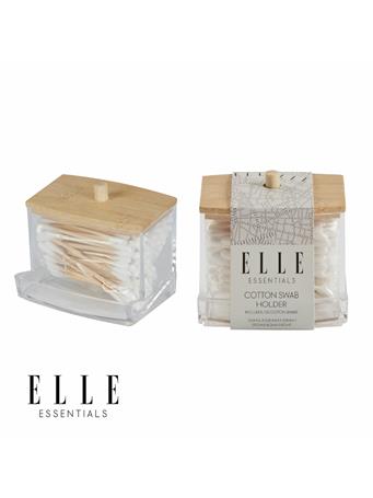 ELLE ESSENTIALS- Cotton Swab Holder CLEAR
