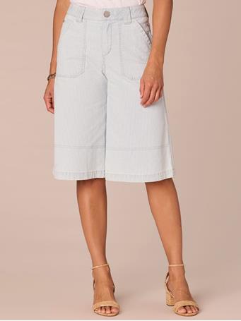 DEMOCRACY - "Ab"solution High Rise Porkchop Pocket Relaxed Bermuda Shorts POWDER BLUE