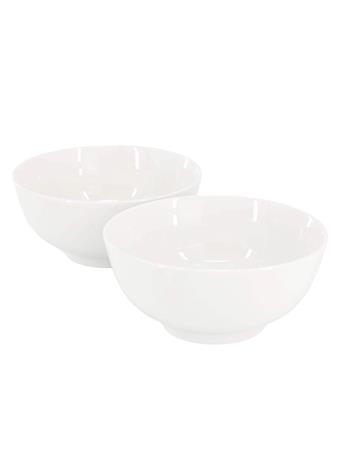 GIBSON HOME - Essentials 2-Piece Fine Ceramic Noodle Bowl Set WHITE