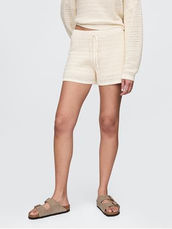 GAP - Crochet Easy Shorts IVORY FROST