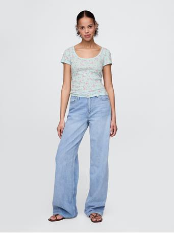 GAP - Pointelle Top FLORAL PRINT