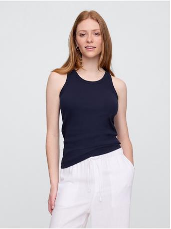 GAP - Ribbed Scoopneck Tank Top NAVY UNIFORM