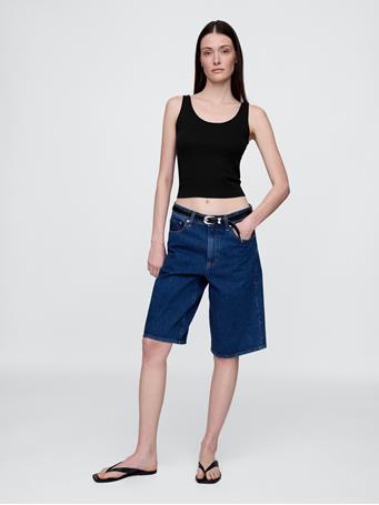 GAP - Modern Cropped Tank Top BLACK