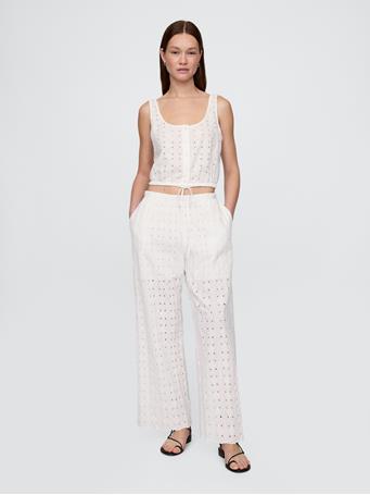 GAP - Cinched-Hem Crop Top NEW OFF WHITE
