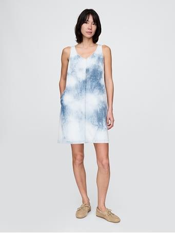GAP - UltraSoft Denim Mini Dress CLOUD WASH