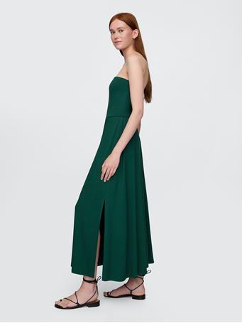 GAP - Strapless Maxi Dress RAIN FOREST 19-5232 TC