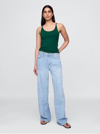 GAP - Modern Cropped Cami RAIN FOREST 19-5232 TC