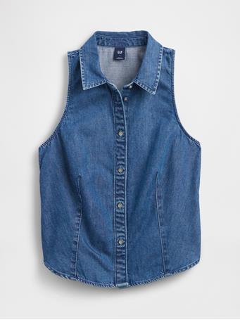 GAP - UltraSoft Denim Shirt MEDIUM WASH
