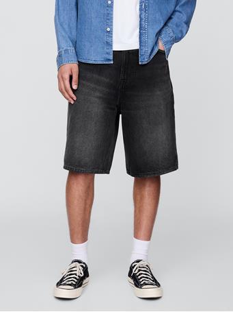 GAP - 10.5" Baggy Denim Shorts BLACK WASH