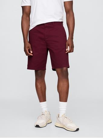 GAP - 9" Essential Khaki Shorts RED DELICIOUS