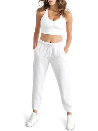 DKNY - Varsity Embroidered Fleece Logo Relaxed Cuff Jogger OPTIC HTHR