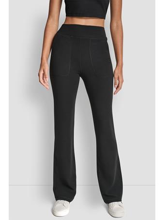 DKNY - Transcend Thermal High Waist Flare Pant with Pocket BLACK