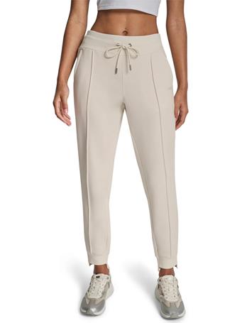 DKNY - Tonal Embroidered Logo Pintuck Jogger EGG NOG