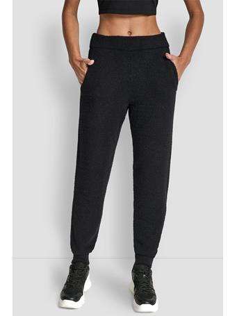 DKNY - Feather Yarn Jogger with Pockets and Tonal Logo BLACK