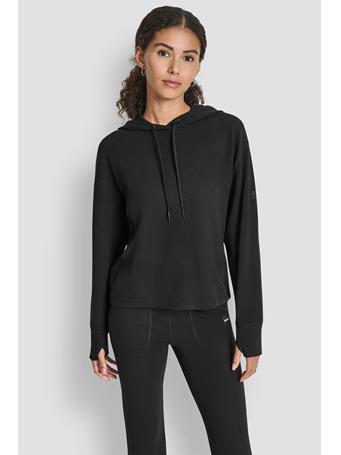 DKNY - Transcend Thermal V-Inset Hoodie BLACK