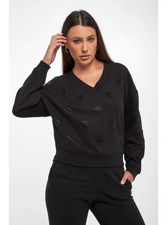 DKNY - Women's Black Regular Sweatshirt BLK/BLACK