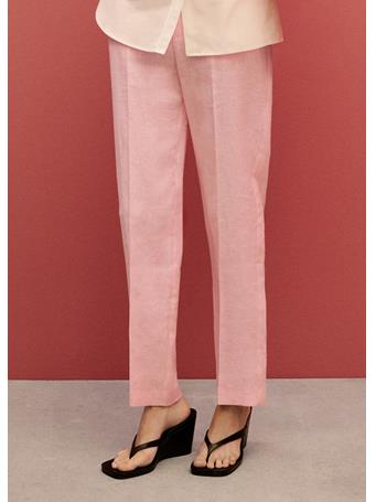 MANGO - Linen Suit Trousers LT-PASTEL PINK