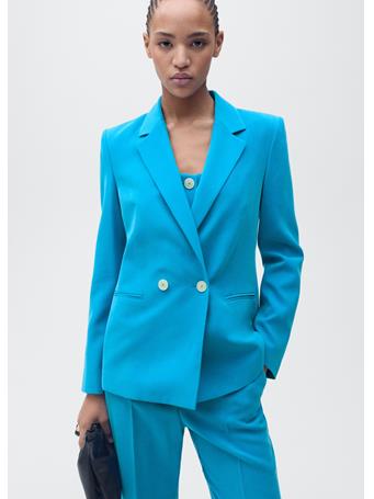 MANGO - Straight-fit Suit Jacket MEDIUM BLUE