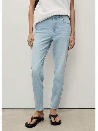 MANGO - Newmom Comfort High-rise Jeans LT-PASTEL BLUE