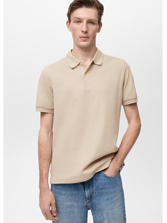 MANGO - Regular-fit Cotton Piqué Polo Shirt OFF WHITE