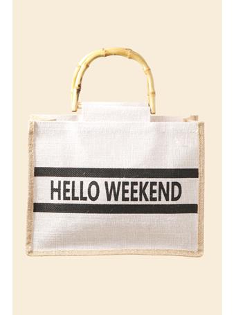 ANARCHY STREET - Bamboo Hello Weekend Tote Bag IVORY