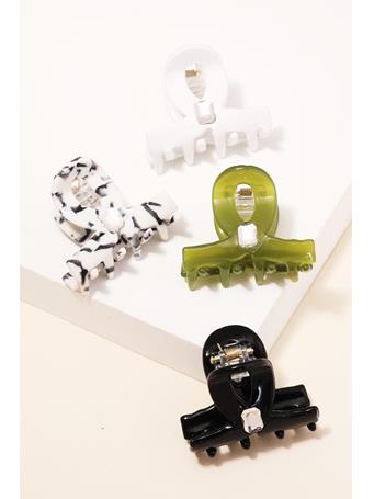 ANARCHY STREET - Mini Acetate Jaw Hair Clip Set ASST