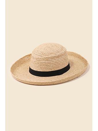 ANARCHY STREET - Straw Weave Fashion Hat NATURAL
