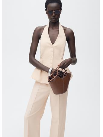 MANGO - Straight Suit Trousers LT PASTEL BROWN